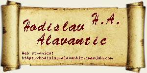 Hodislav Alavantić vizit kartica